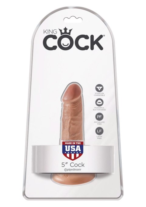 King Cock 5Inch Cock Caramel skin tone - Realistyczne dildo na przyssawce