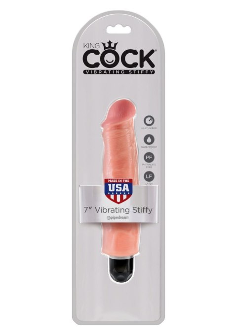 King Cock 7 Inch Vibr Stiffy Light skin tone