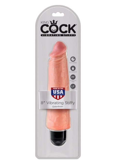 King Cock 8 Inch Vibr Stiffy Light skin tone