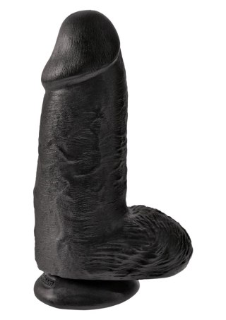 King Cock Chubby Black - Czarne realistyczne dildo