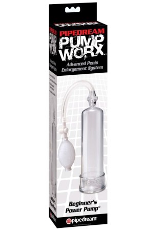 Pump Worx Beginners Power Pump Transparent - Pompka do powiększania penisa