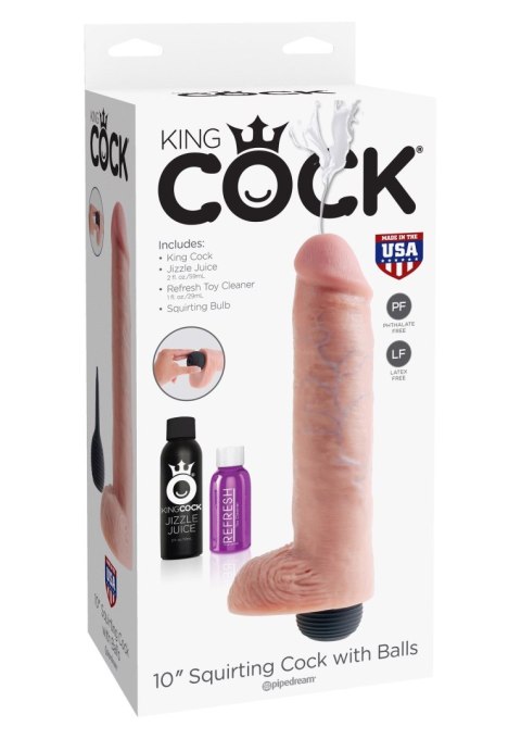 Squirting Cock 10 Inch Light skin tone - Realistyczne dildo z wytryskiem