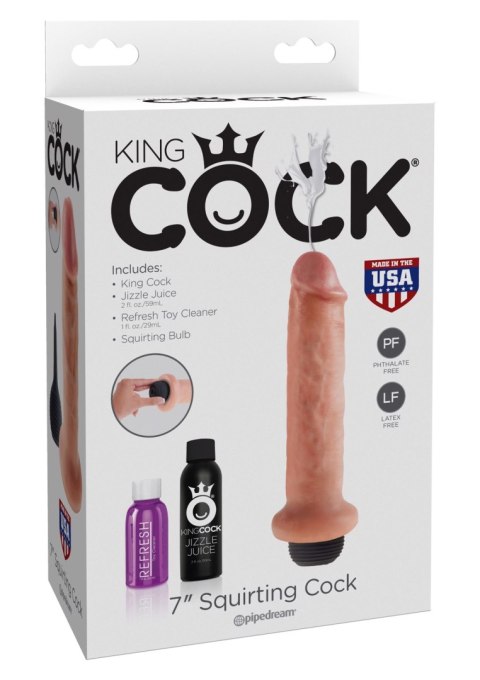 Squirting Cock 7 Inch Light skin tone - Realistyczne dildo z wytryskiem