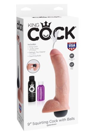 Squirting Cock 9 Inch Light skin tone - Realistyczne dildo z wytryskiem