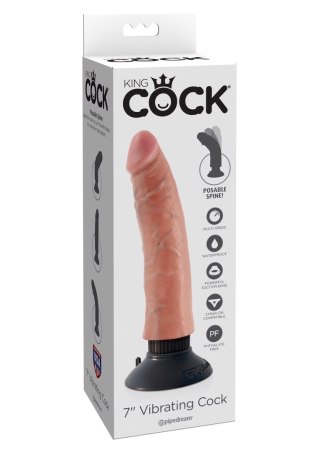 Vibrating Cock 7 Inch Light skin tone