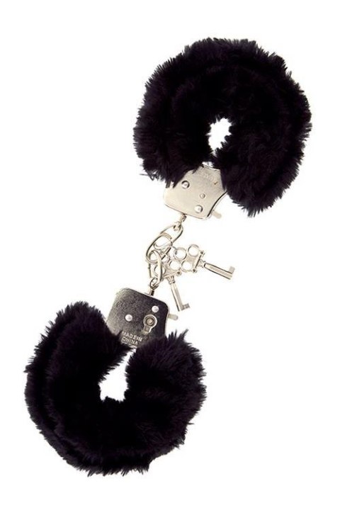 DREAM TOYS HANDCUFFS WITH PLUSH BLACK - kajdanki na ręce