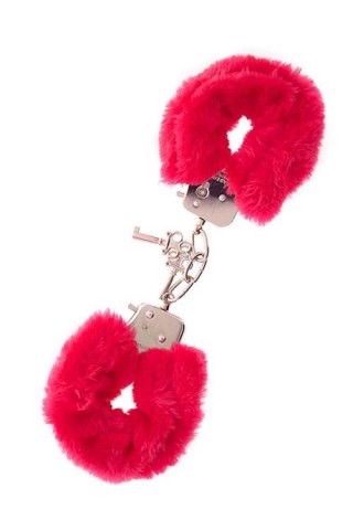 DREAM TOYS HANDCUFFS WITH PLUSH RED - kajdanki na ręce