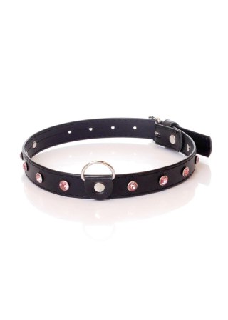 Fetish B - Series Collar - 2 cm pink crystal