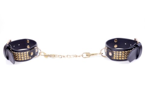 Fetish B - Series Handcuffs with cristals 3 cm Gold - Kajdanki na ręce