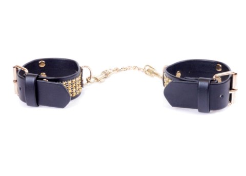 Fetish B - Series Handcuffs with cristals 3 cm Gold - Kajdanki na ręce