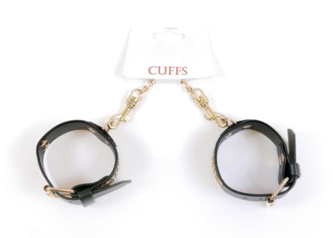 Fetish B - Series Handcuffs with cristals 3 cm Gold - Kajdanki na ręce