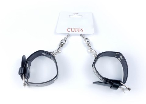 Fetish B - Series Handcuffs with cristals 3 cm Silver - Kajdanki na ręce