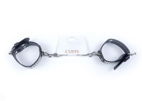 Fetish B - Series Handcuffs with cristals 3 cm Silver - Kajdanki na ręce