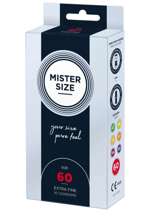 MISTER SIZE 60mm Condoms 10pcs Natural - prezerwatywy