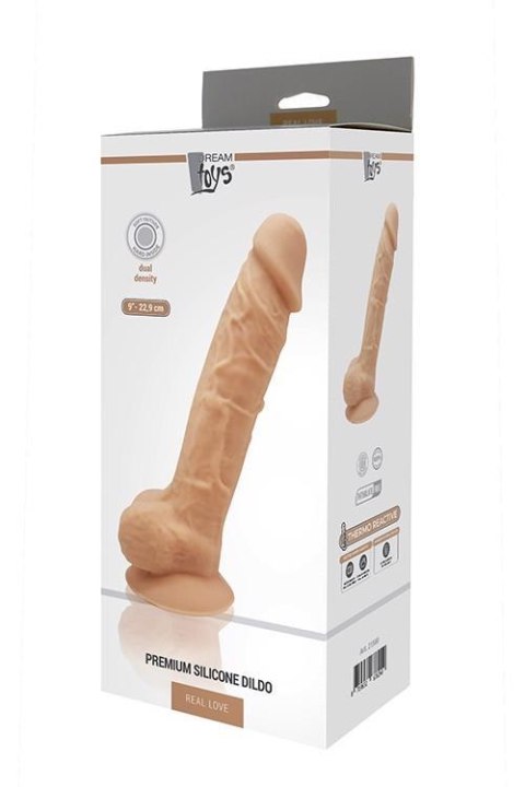 REAL LOVE DILDO 9INCH FLESH - Realistyczne dildo na przyssawce