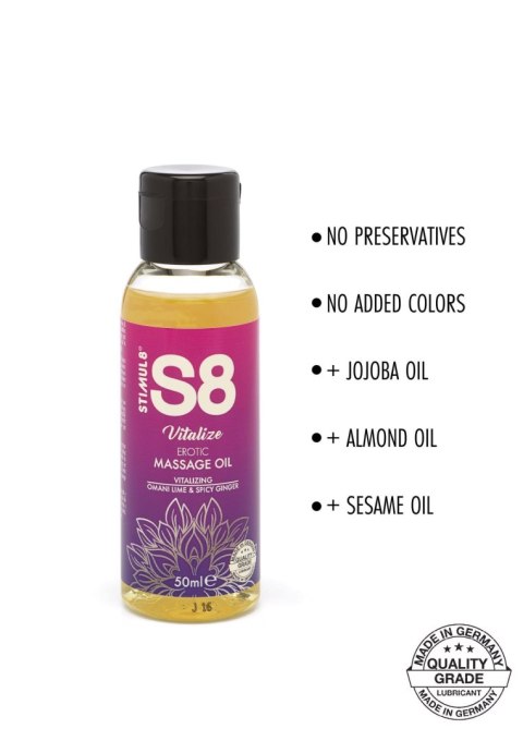 S8 Massage Oil 50ml Omani Lime & Spicy Ginger - Olejek do masażu