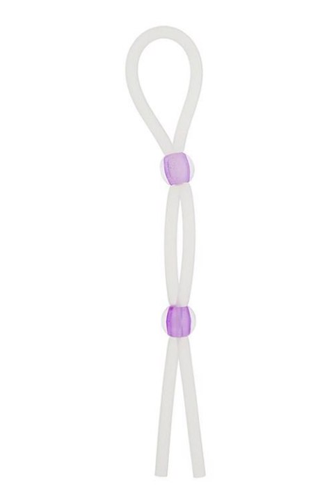 SILICONE LASSO COCK RING DUAL BEADS - pierścień erekcyjny