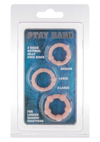 Stay Hard - Three Rings Light skin tone - pierścień erekcyjny