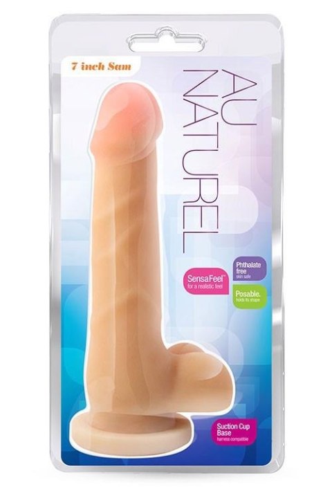 AU NATUREL 7INCH SENSA FEEL SAM BEIGE - Realistyczne dildo cyberskóra