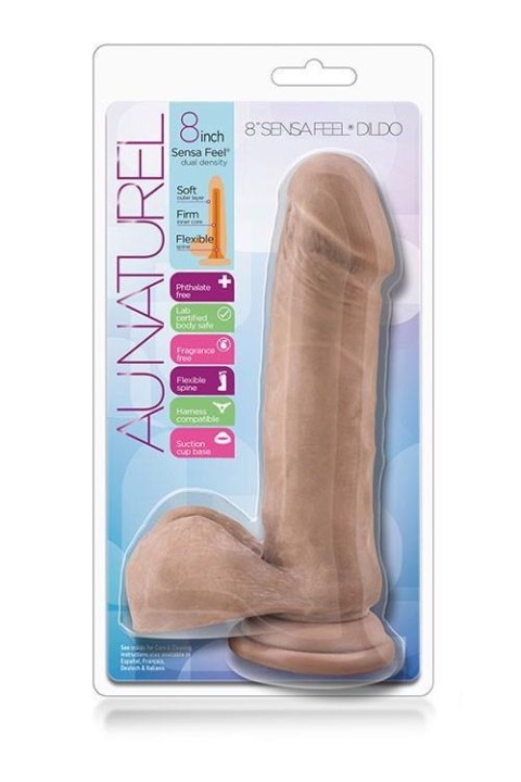 AU NATUREL 8INCH SENSA FEEL DILDO LATIN - Realistyczne dildo na przyssawce