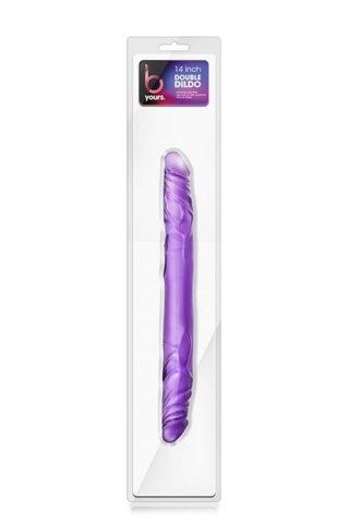 B YOURS 14INCH DOUBLE DILDO PURPLE - podwójne dildo