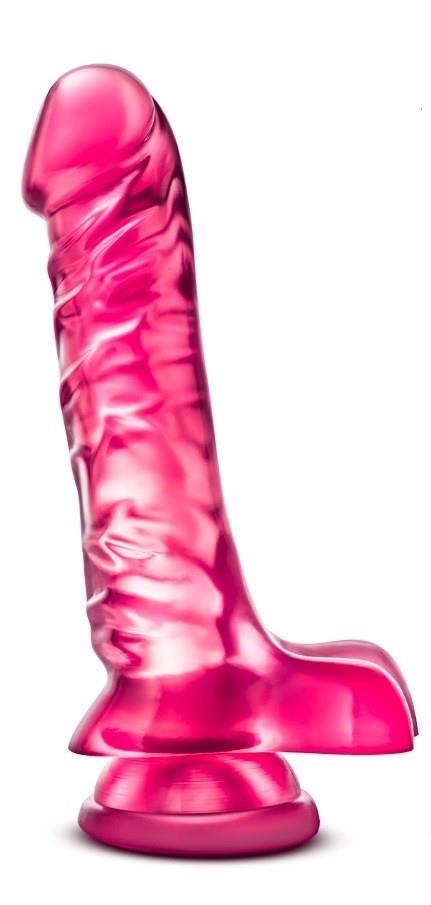 B YOURS BASIC 8 PINK - Dildo z przyssawką