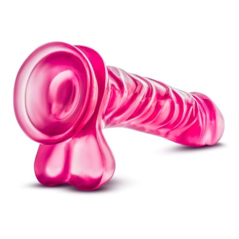 B YOURS BASIC 8 PINK - Dildo z przyssawką