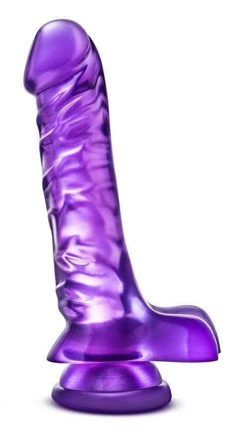 B YOURS BASIC 8 PURPLE - Dildo z przyssawką