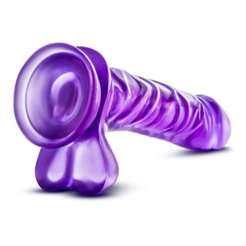 B YOURS BASIC 8 PURPLE - Dildo z przyssawką