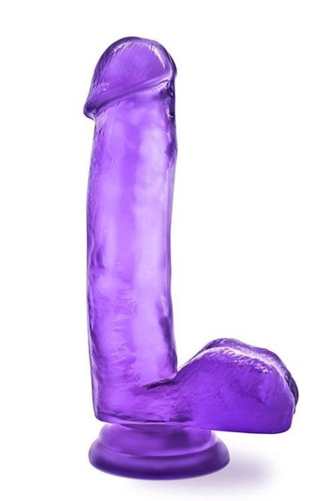 B YOURS SWEET N HARD 1 PURPLE - Dildo z przyssawką