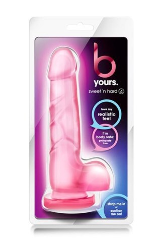 B YOURS SWEET N HARD 4 PINK - Dildo z przyssawką