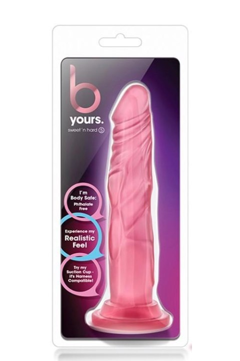 B YOURS SWEET N HARD 5 PINK - Dildo z przyssawką