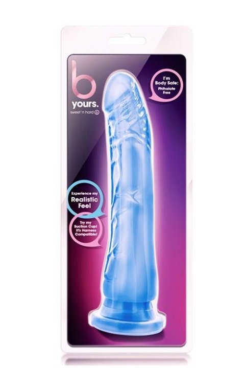 B YOURS SWEET N HARD 6 BLUE - Dildo z przyssawką