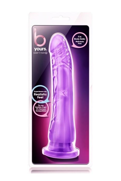 B YOURS SWEET N HARD 6 PURPLE - Dildo z przyssawką