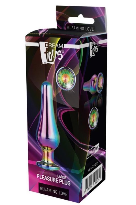 GLEAMING LOVE COLOURED PLEASURE PLUG L - Metalowy korek analny