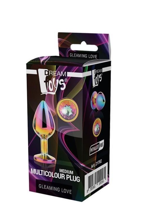 GLEAMING LOVE MULTICOLOUR PLUG MEDIUM - Metalowy korek analny