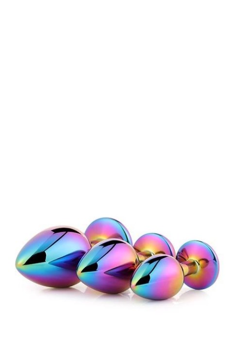 GLEAMING LOVE MULTICOLOUR PLUG SET - Metalowy korek analny