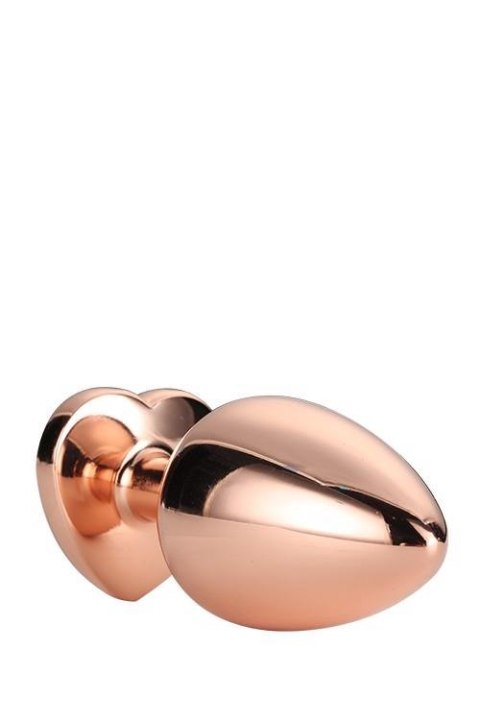 GLEAMING LOVE ROSE GOLD PLUG LARGE - Metalowy korek analny