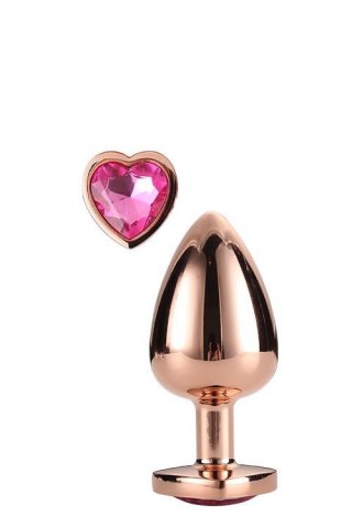 GLEAMING LOVE ROSE GOLD PLUG MEDIUM - Metalowy korek analny