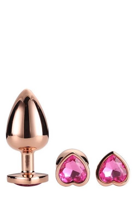 GLEAMING LOVE ROSE GOLD PLUG SET - Zestaw korków analnych