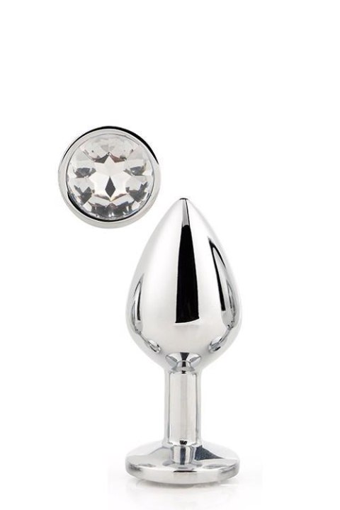 GLEAMING LOVE SILVER PLUG MEDIUM - Metalowy korek analny