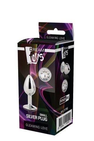 GLEAMING LOVE SILVER PLUG SMALL - Metalowy korek analny