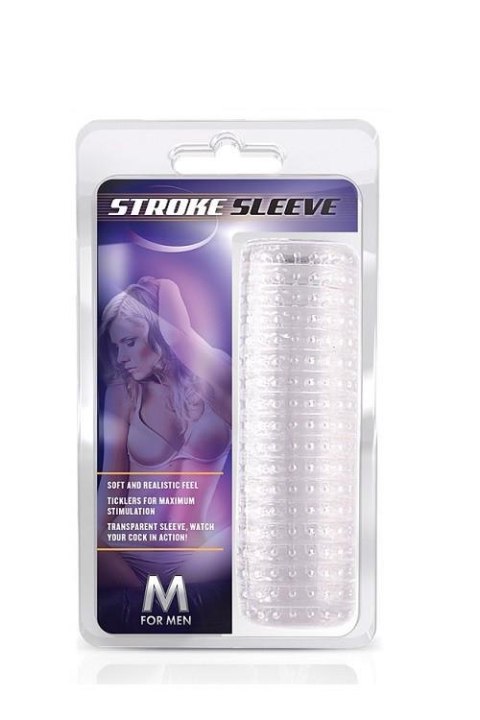 M FOR MEN STROKE SLEEVE CLEAR - Nakładka na penisa