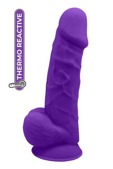 REAL LOVE DILDO WITH BALLS 8.5INCH PURPLE - Realistyczne dildo na przyssawce