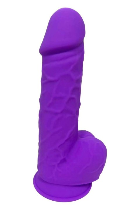 REAL LOVE DILDO WITH BALLS 8.5INCH PURPLE - Realistyczne dildo na przyssawce