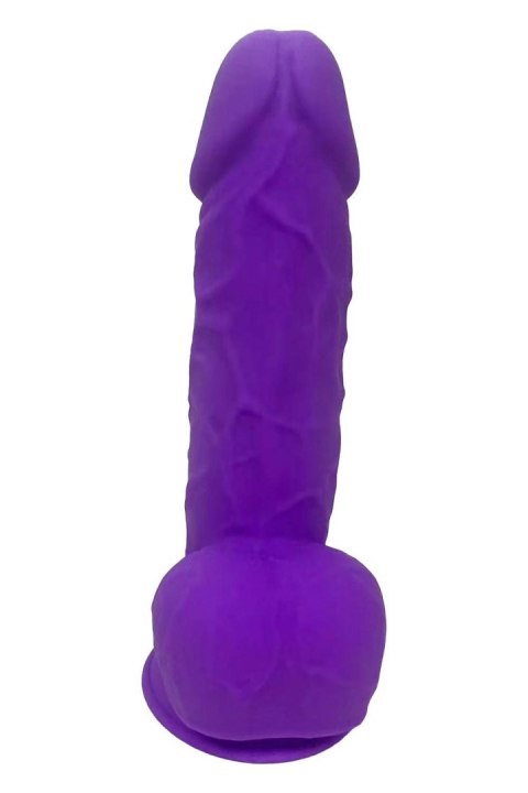 REAL LOVE DILDO WITH BALLS 8.5INCH PURPLE - Realistyczne dildo na przyssawce