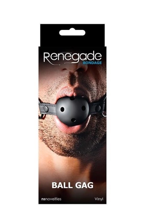 RENEGADE BONDAGE BALL GAG BLACK - Knebel z kulką