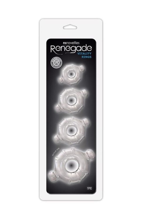 RENEGADE VITALITY RINGS CLEAR - pierścień erekcyjny