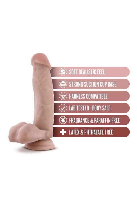 DR. SKIN DR. MARK 7 INCH DILDO WITH BALLS BEIGE - Realistyczne dildo na przyssawce