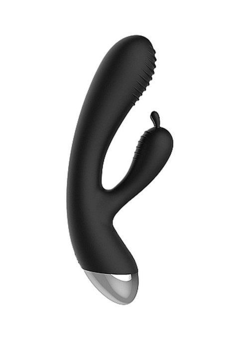 E-Stimulation Rabbit Vibrator - Black - Wibrator króliczek